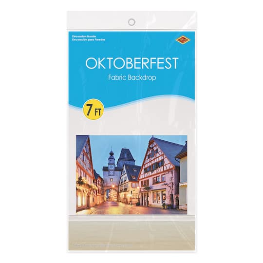 Beistle 5ft. x 7ft. Oktoberfest German Town Fabric Backdrop